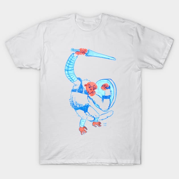 Snow Monkey Gladiator T-Shirt by CoolCharacters